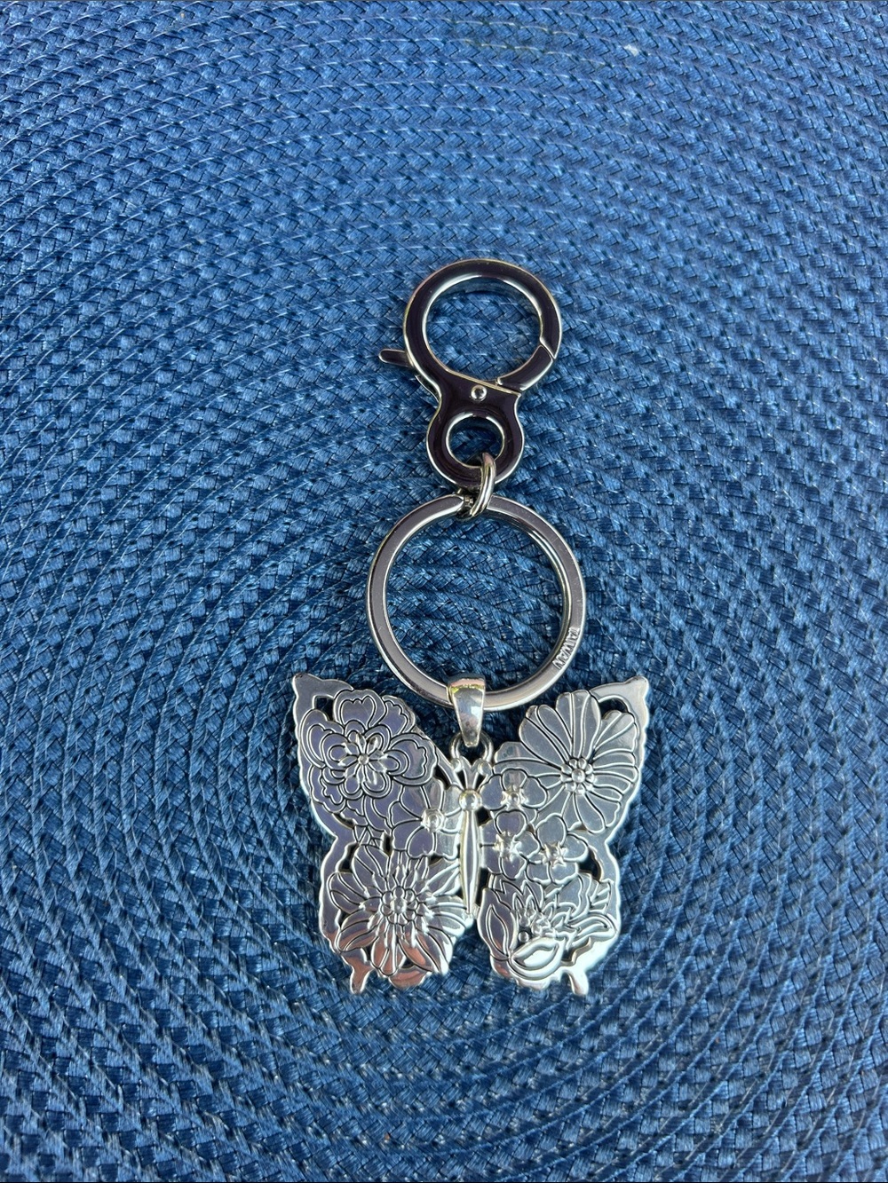 Brighton Enamel Floral Butterfly Keychain in Pink, Blue, Orange, Green - Picture 2 of 2